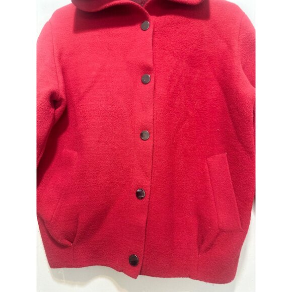 Rare 60s 70s Sweater Hoodie Japanese Style Red Size M/L Handmade Snap Button - Picture 13 of 16